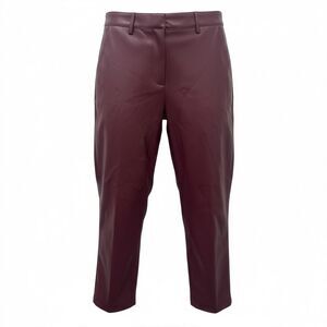 Ryegrass Women’s Size 14 Burgundy Faux Leather Ankle Pants High Rise
